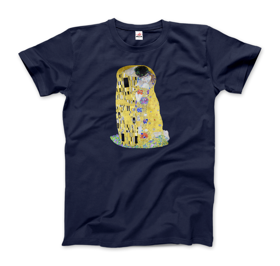 Gustav Klimt The Kiss (or The Lovers), 1908 Artwork T-Shirt-0