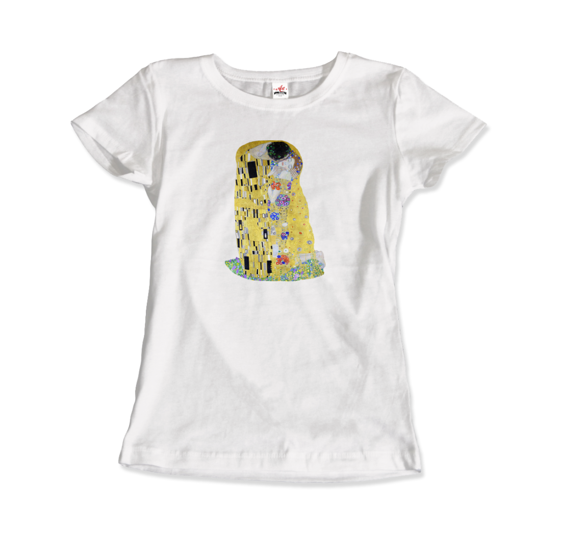 Gustav Klimt The Kiss (or The Lovers), 1908 Artwork T-Shirt-4