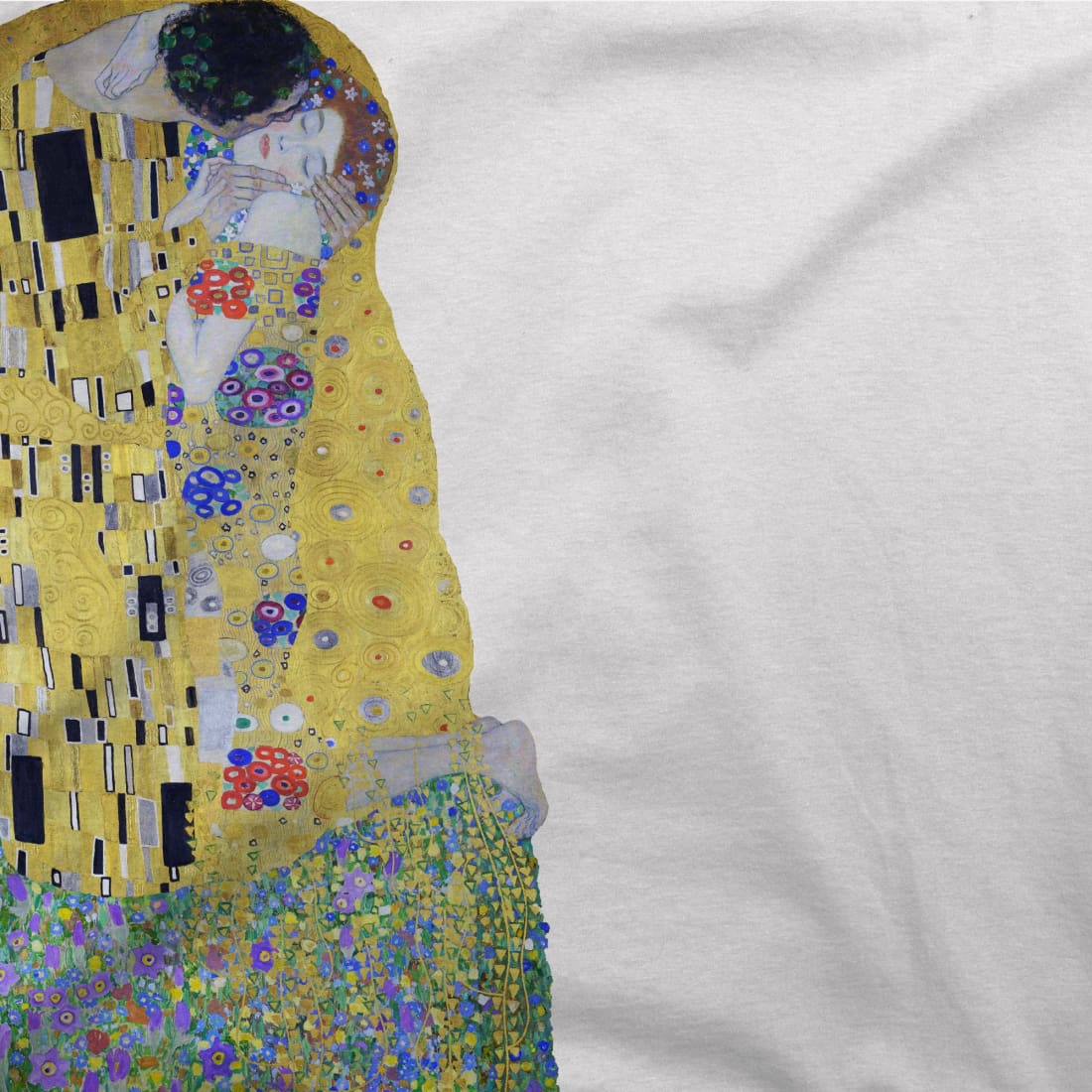 Gustav Klimt The Kiss (or The Lovers), 1908 Artwork T-Shirt-3