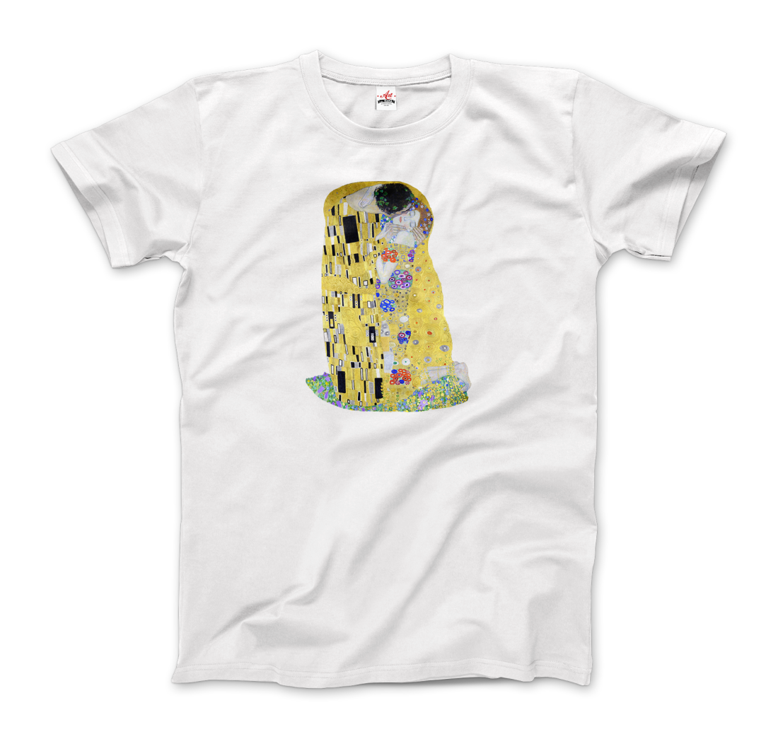 Gustav Klimt The Kiss (or The Lovers), 1908 Artwork T-Shirt-2