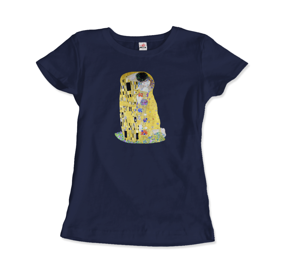 Gustav Klimt The Kiss (or The Lovers), 1908 Artwork T-Shirt-1