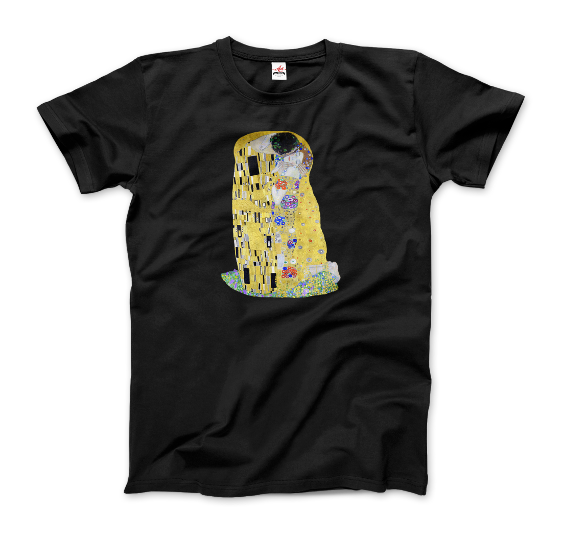 Gustav Klimt The Kiss (or The Lovers), 1908 Artwork T-Shirt-6