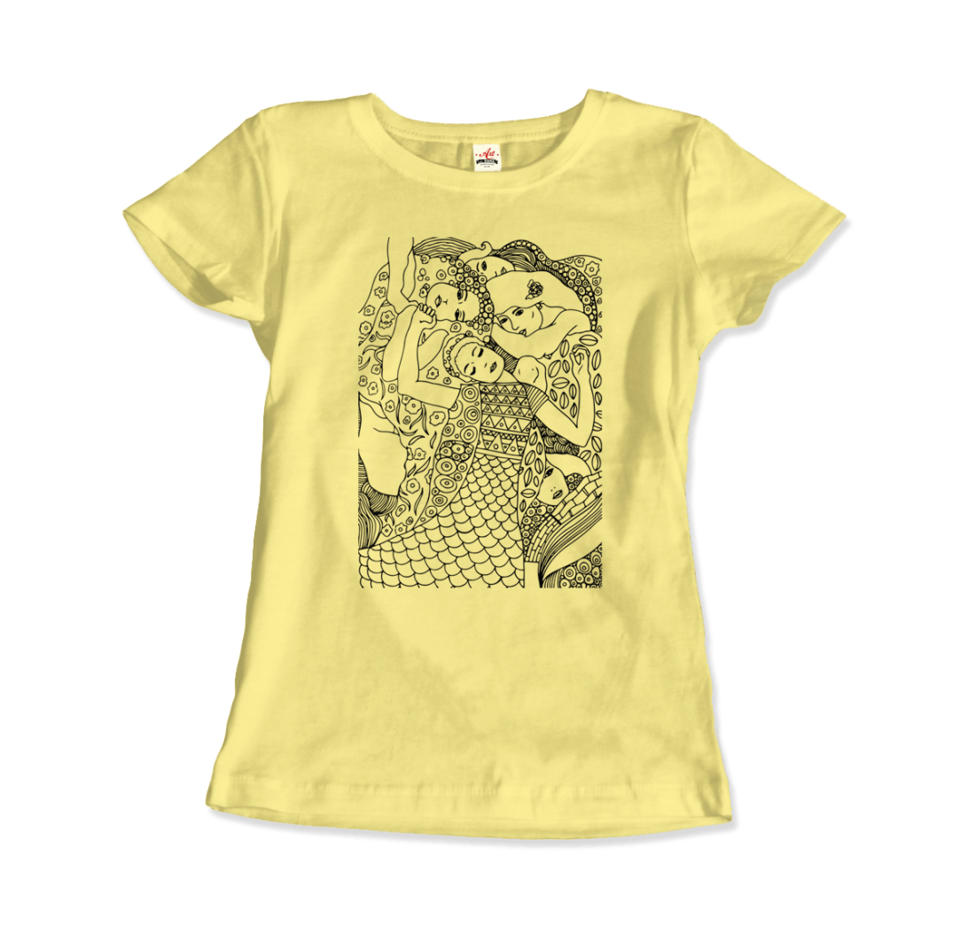 Gustav Klimt The Virgin (Maiden) 1913 Sketch T-Shirt-9