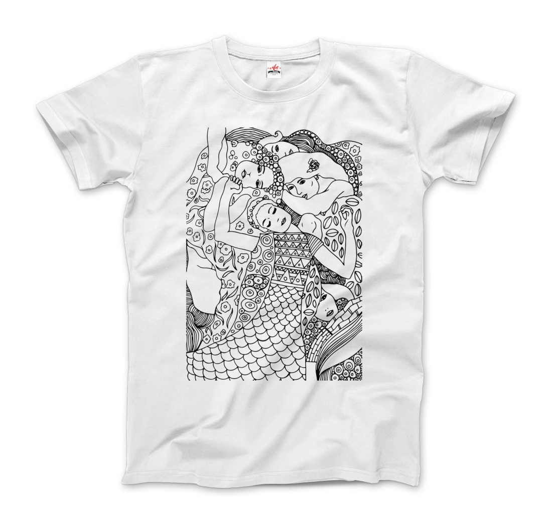 Gustav Klimt The Virgin (Maiden) 1913 Sketch T-Shirt-0