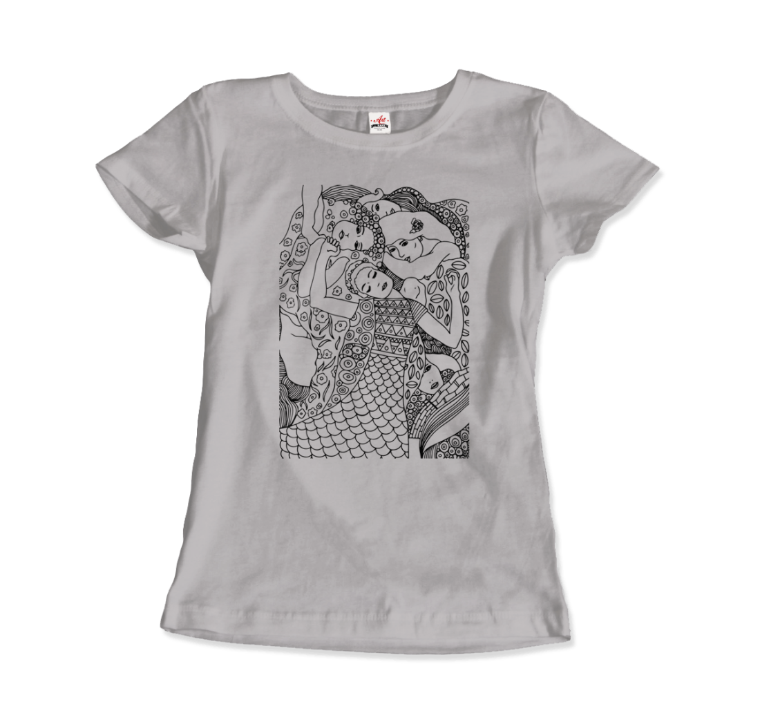 Gustav Klimt The Virgin (Maiden) 1913 Sketch T-Shirt-10