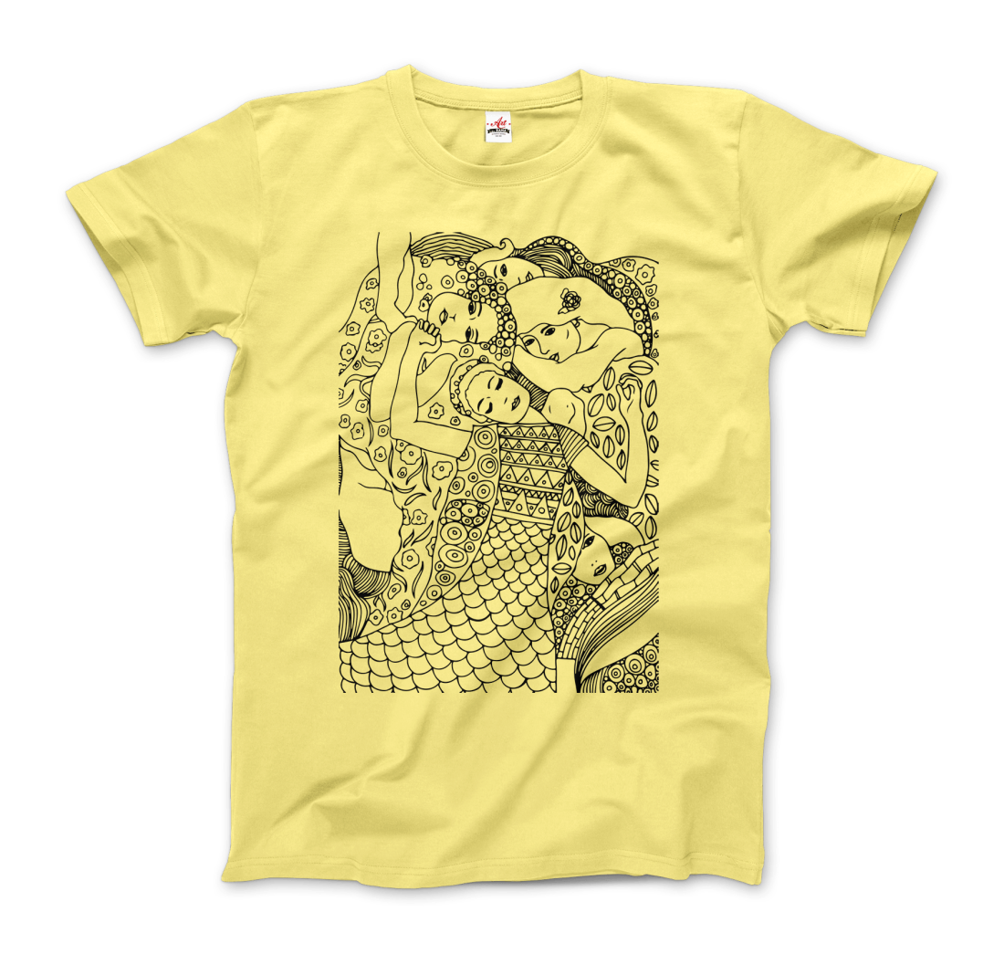 Gustav Klimt The Virgin (Maiden) 1913 Sketch T-Shirt-4