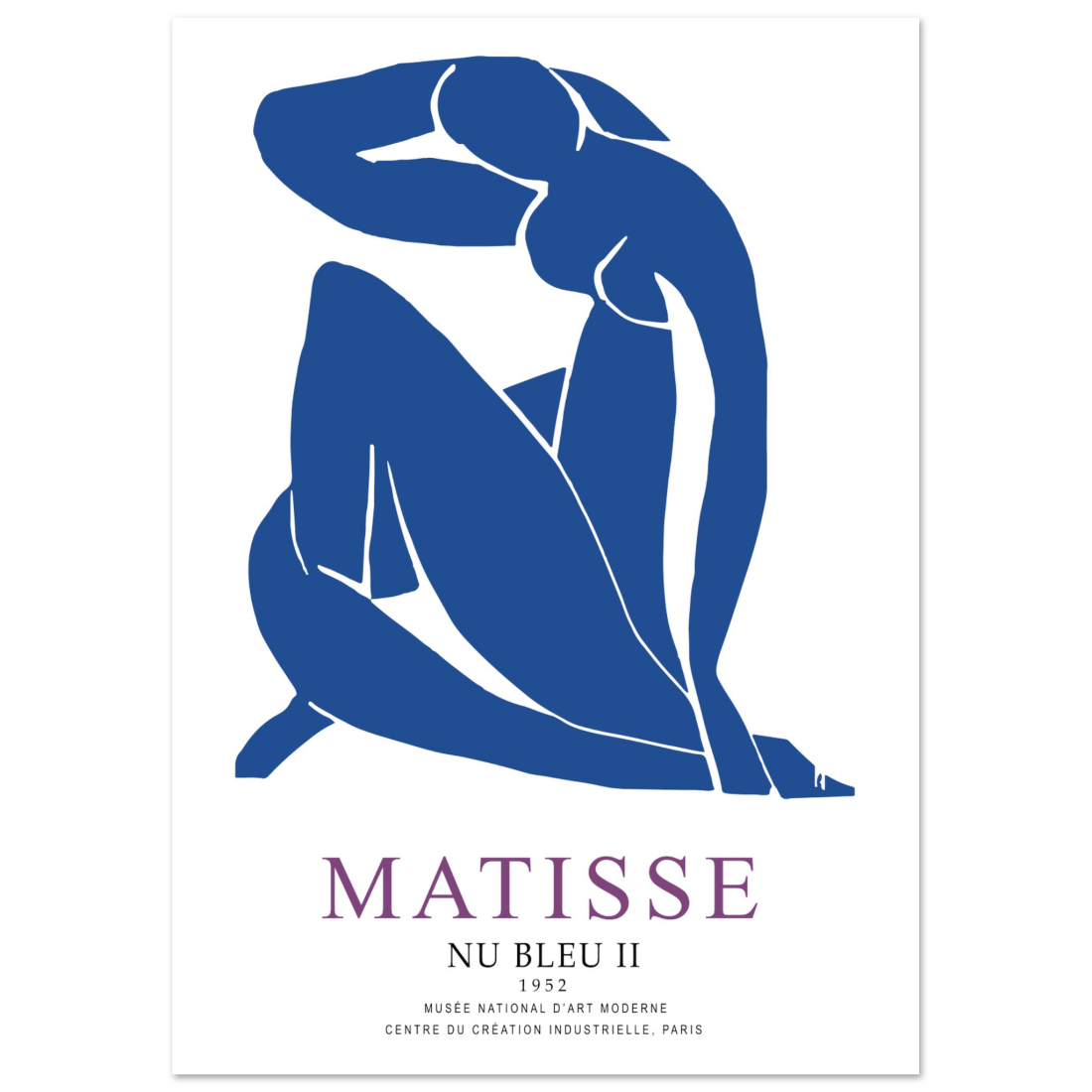 Henri Matisse Nu Bleu II (Blue Nude II) 1952 Artwork Poster-14