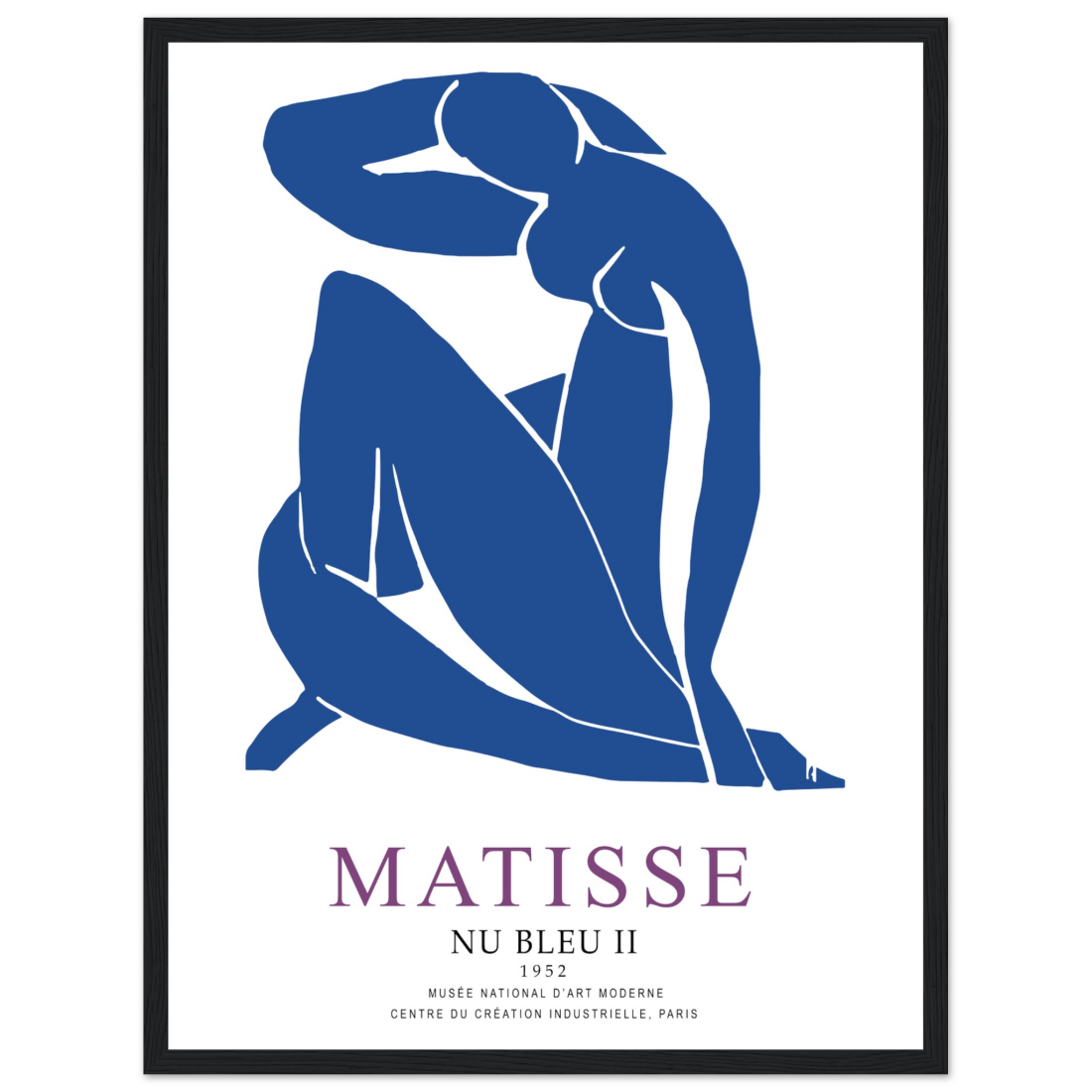 Henri Matisse Nu Bleu II (Blue Nude II) 1952 Artwork Poster-12