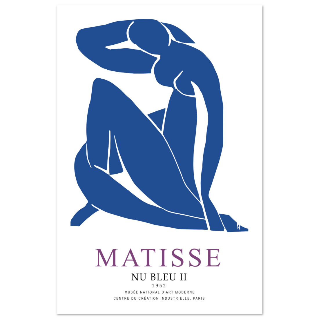 Henri Matisse Nu Bleu II (Blue Nude II) 1952 Artwork Poster-3