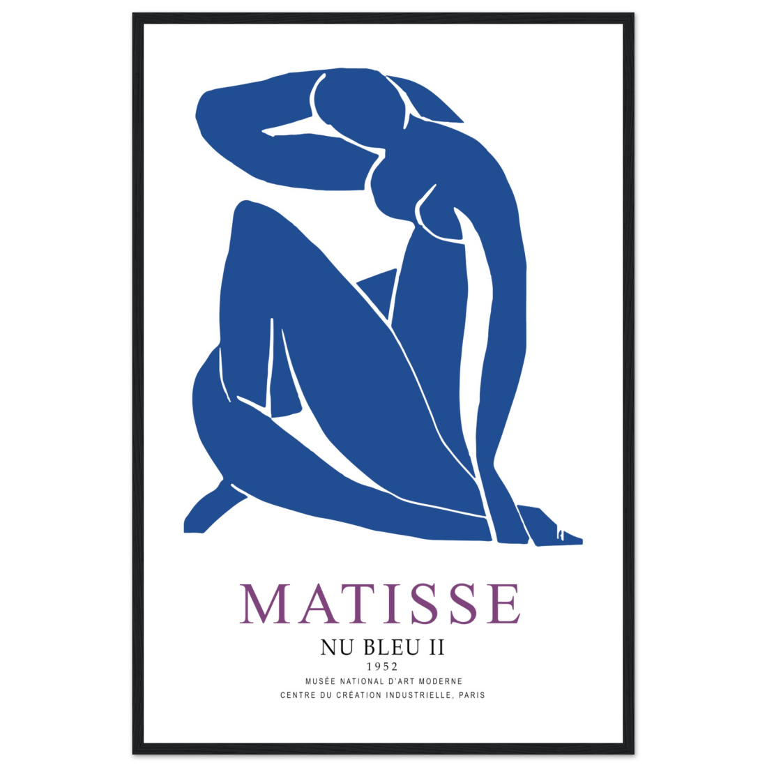 Henri Matisse Nu Bleu II (Blue Nude II) 1952 Artwork Poster-0