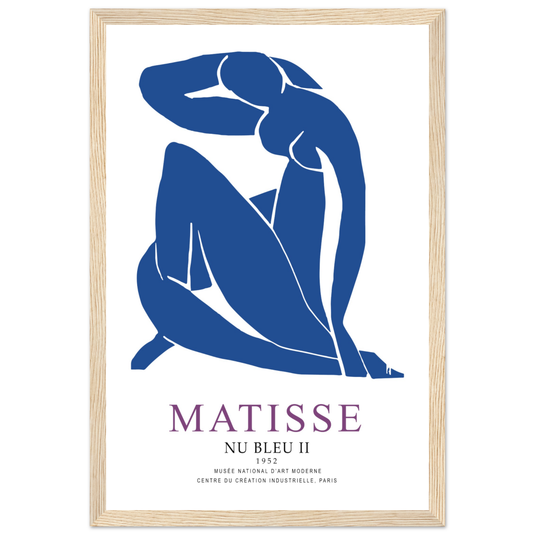 Henri Matisse Nu Bleu II (Blue Nude II) 1952 Artwork Poster-9