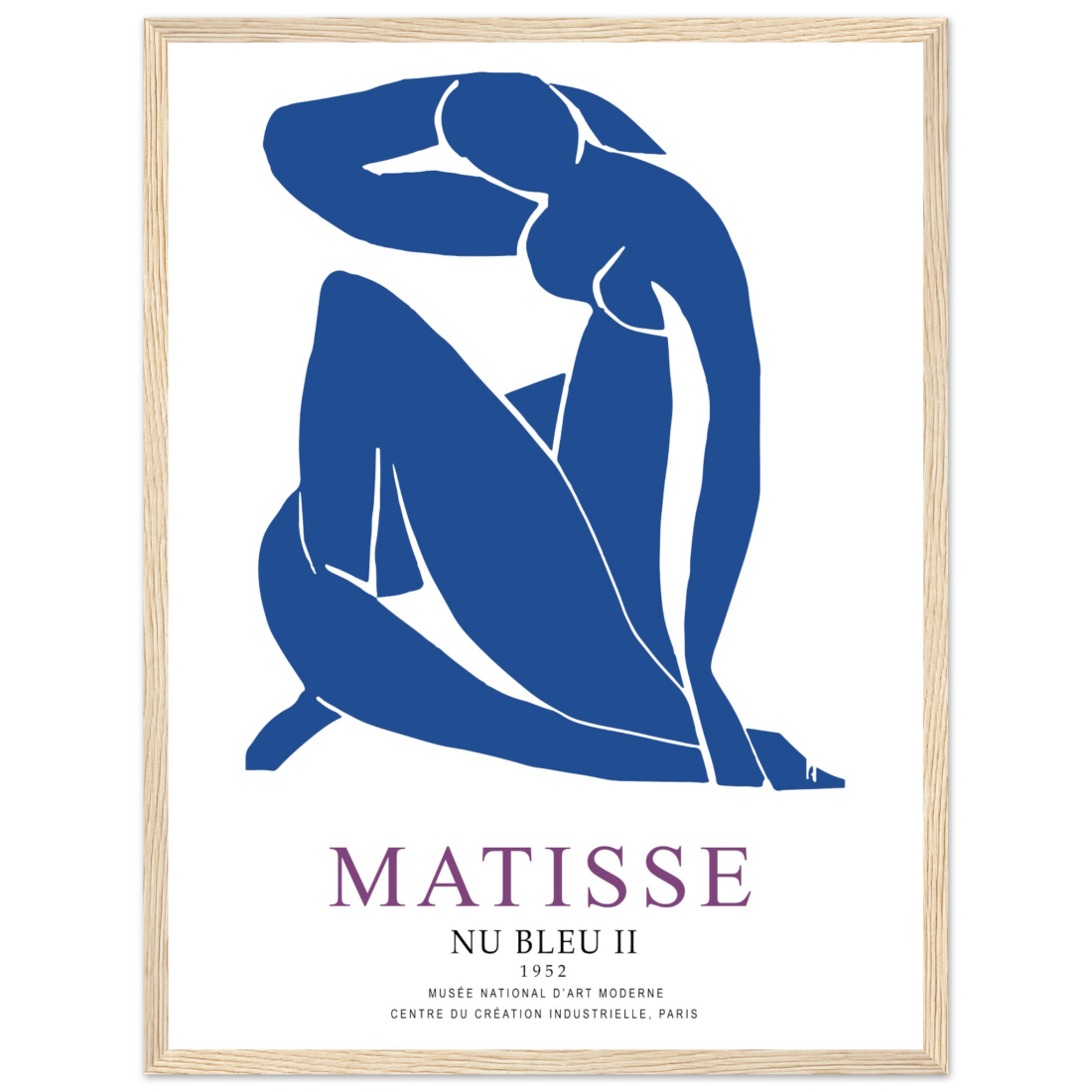 Henri Matisse Nu Bleu II (Blue Nude II) 1952 Artwork Poster-2