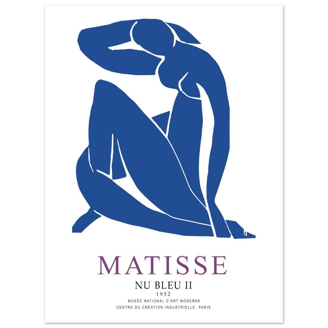 Henri Matisse Nu Bleu II (Blue Nude II) 1952 Artwork Poster-11