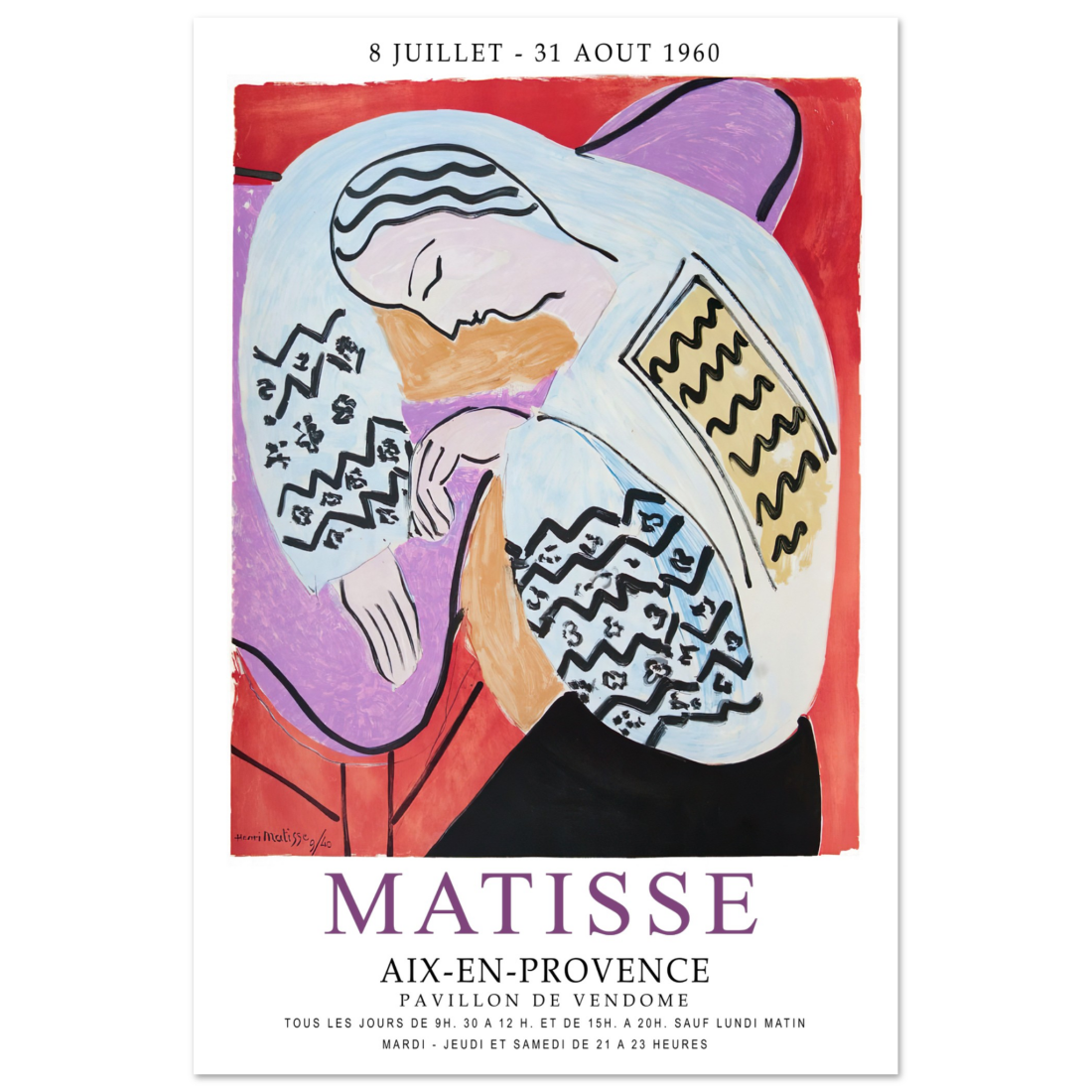 Henri Matisse The Dream - Aix-En-Provence Exhibition Poster-17