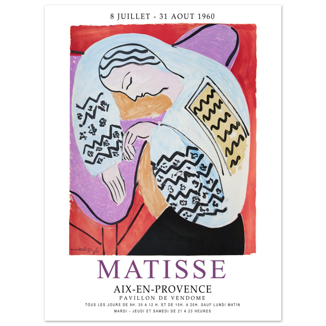 Henri Matisse The Dream - Aix-En-Provence Exhibition Poster-13