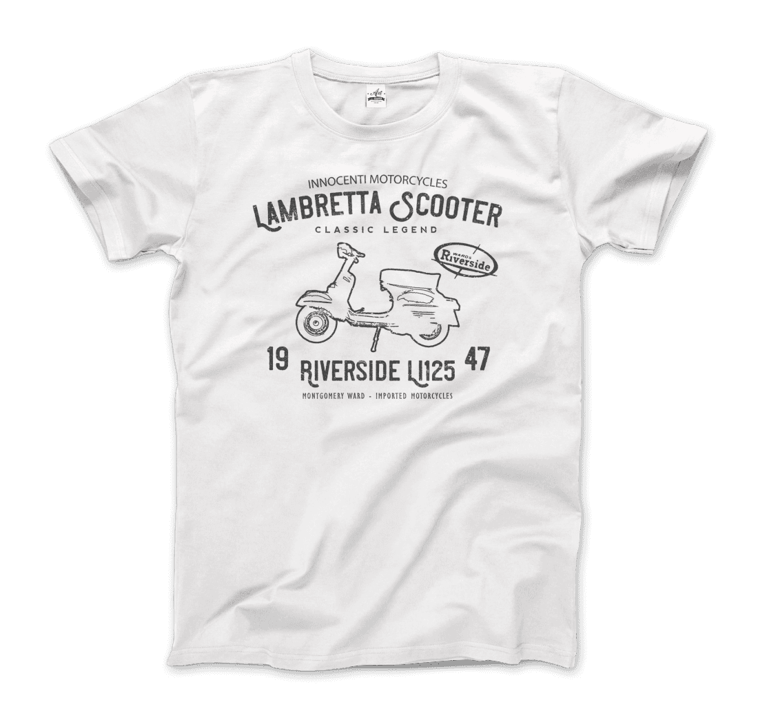 Innocenti Lambretta Scooter Riverside 1947 T-Shirt-3