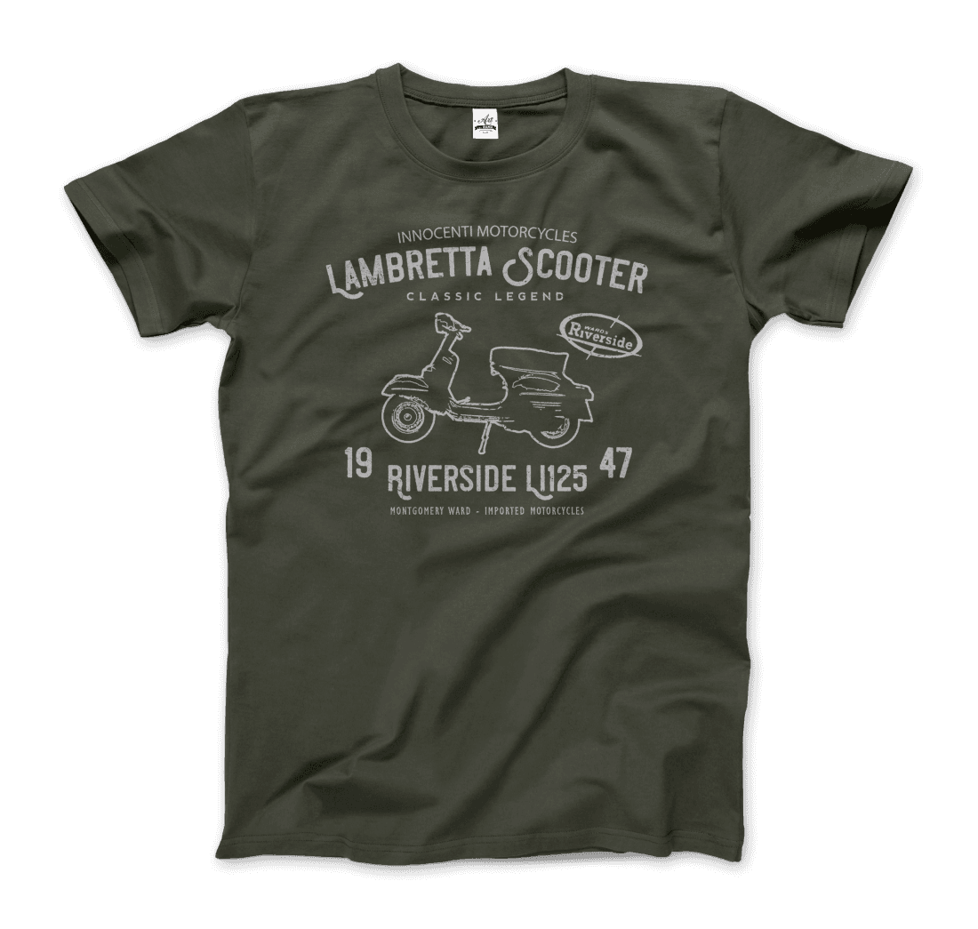 Innocenti Lambretta Scooter Riverside 1947 T-Shirt-9