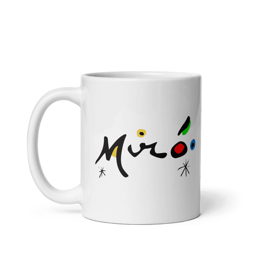 Joan Miro Colorful Signature Artwork Mug-0