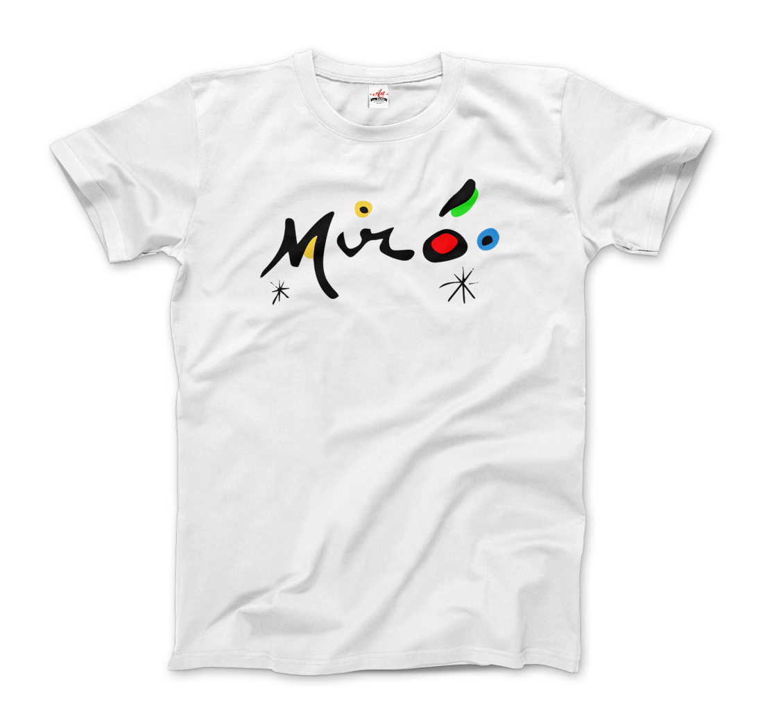 Joan Miro Colorful Signature Artwork T-Shirt-0