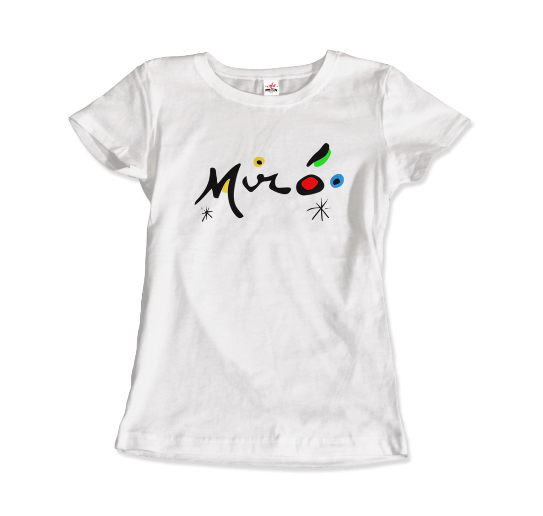 Joan Miro Colorful Signature Artwork T-Shirt-2