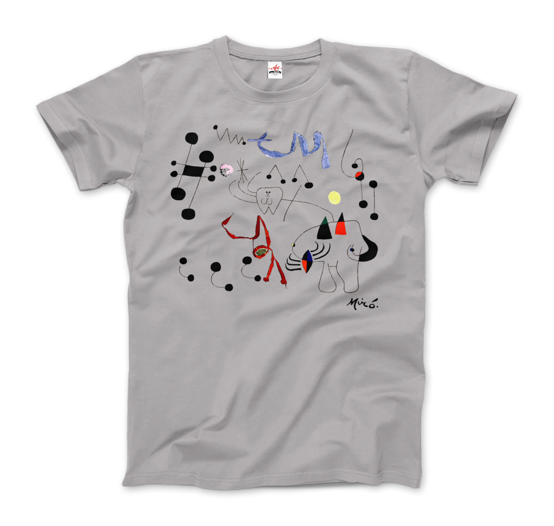 Joan Miro Woman Dreaming of Escape 1945 Artwork T-Shirt-5