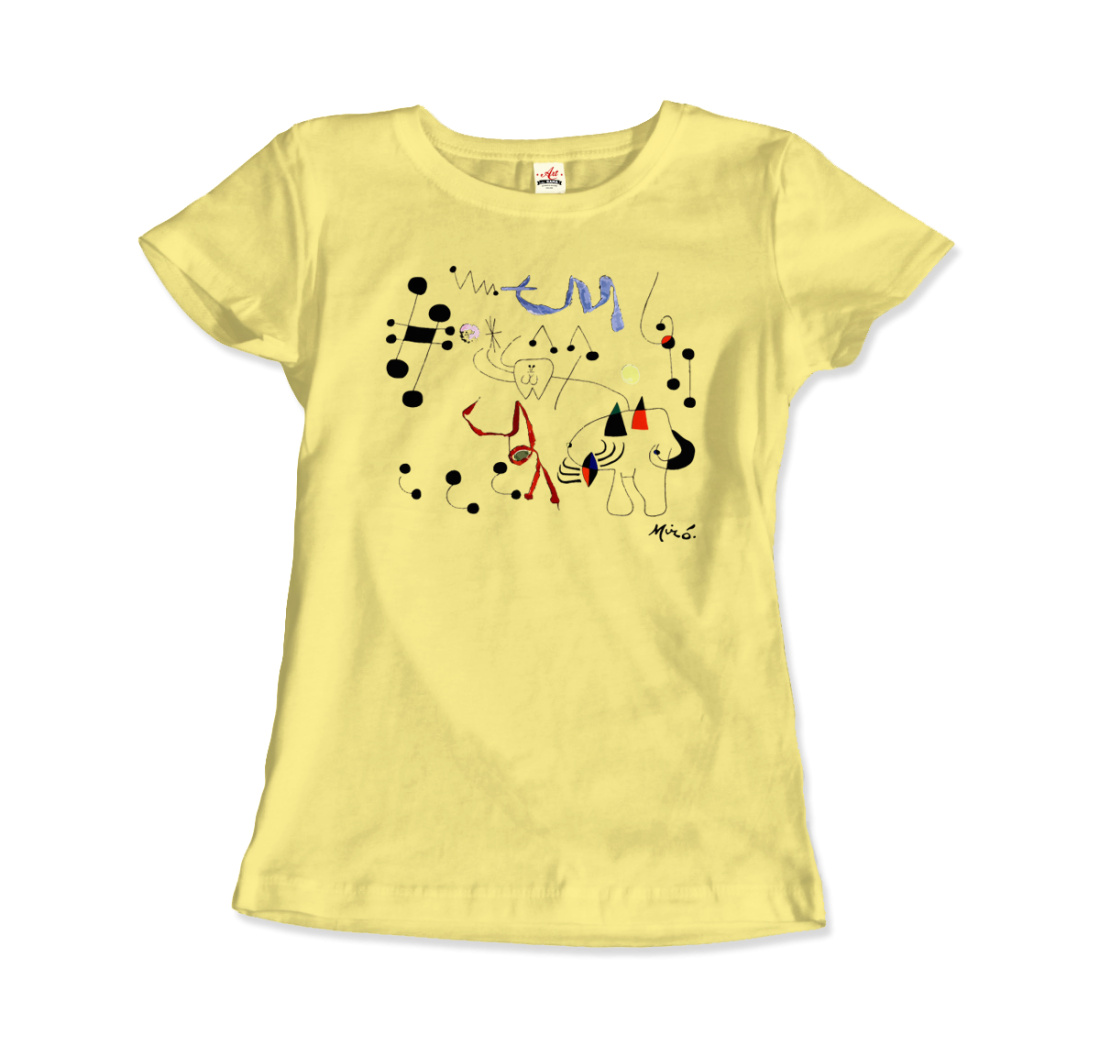 Joan Miro Woman Dreaming of Escape 1945 Artwork T-Shirt-10