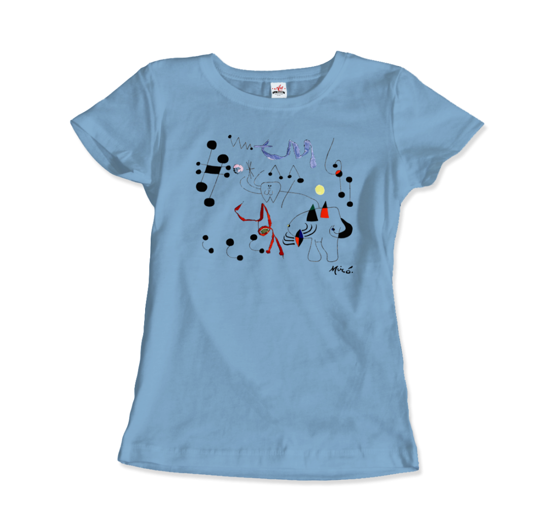 Joan Miro Woman Dreaming of Escape 1945 Artwork T-Shirt-8