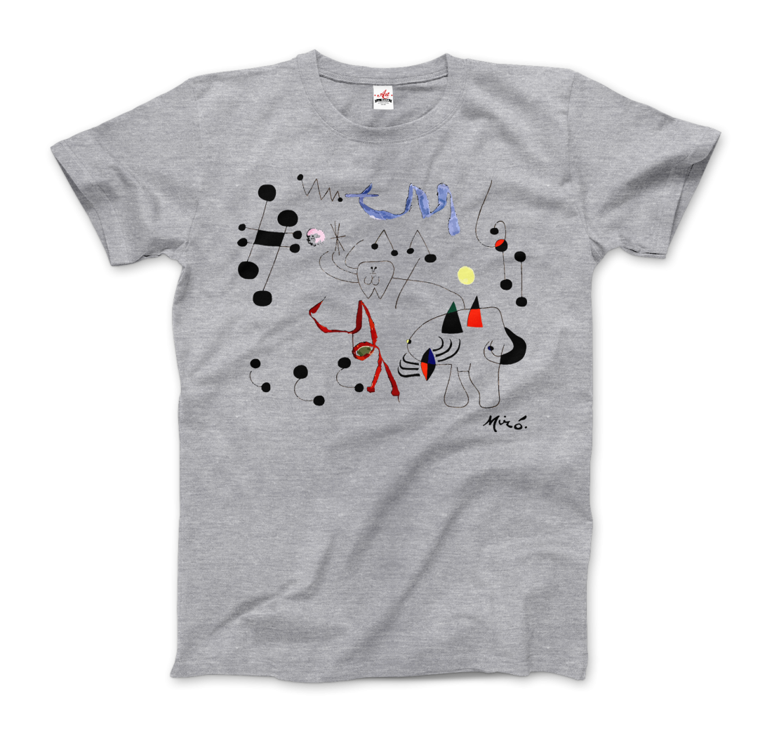 Joan Miro Woman Dreaming of Escape 1945 Artwork T-Shirt-4