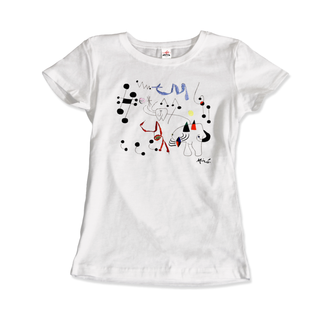 Joan Miro Woman Dreaming of Escape 1945 Artwork T-Shirt-3