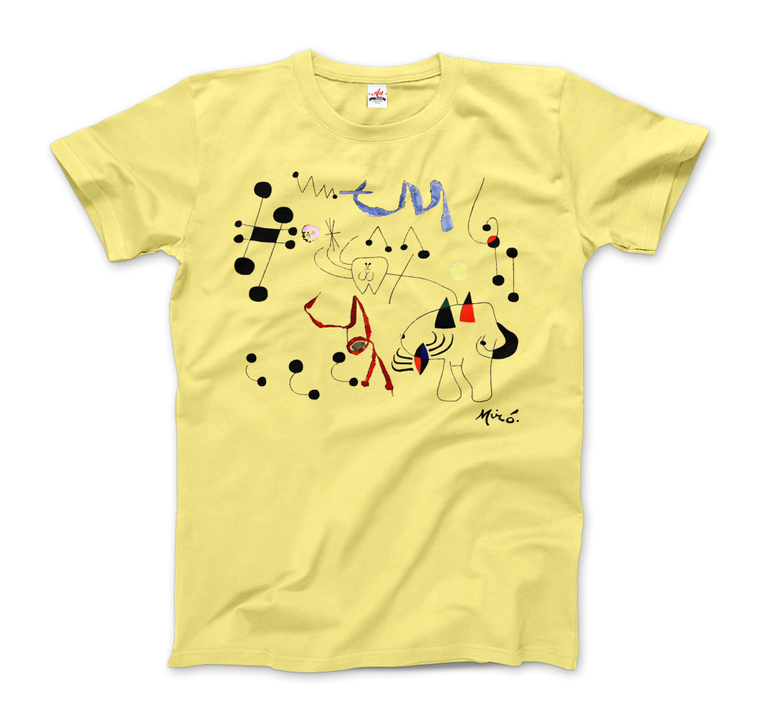 Joan Miro Woman Dreaming of Escape 1945 Artwork T-Shirt-7