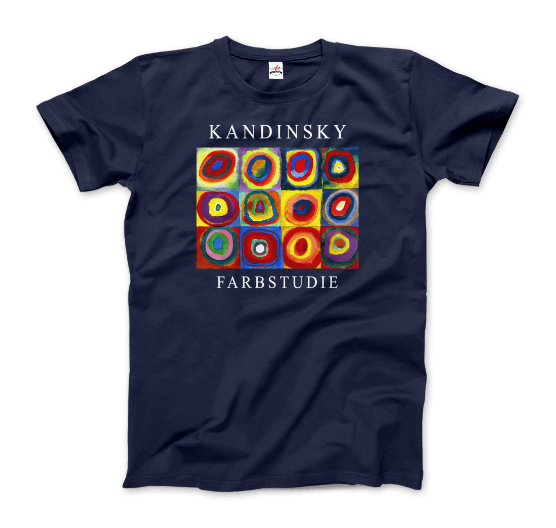 Kandinsky Farbstudie - Color Study, Squares with Concentric Circles, 1913 Artwork T-Shirt-4