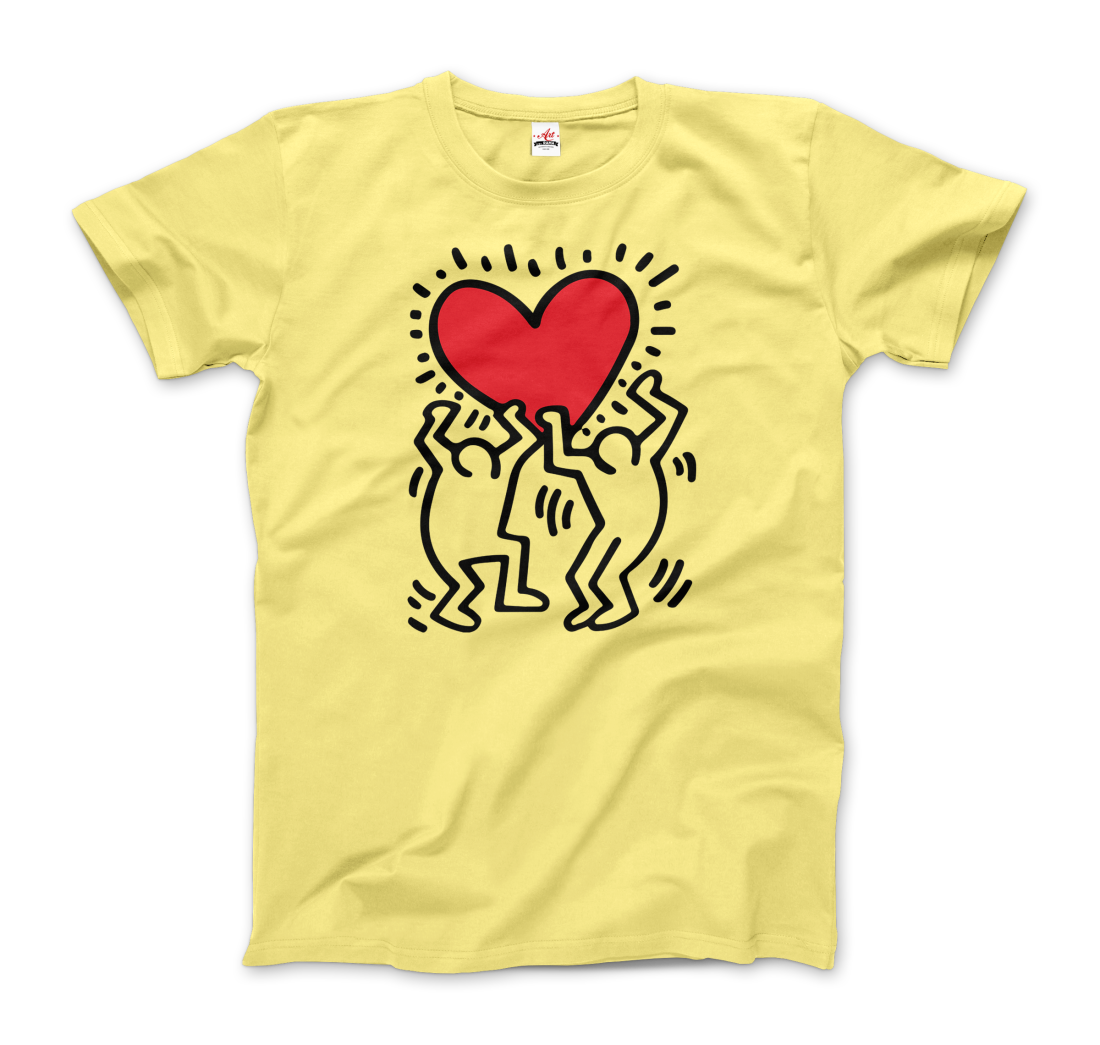 Men Holding Heart Icon, Street Art T-Shirt-5