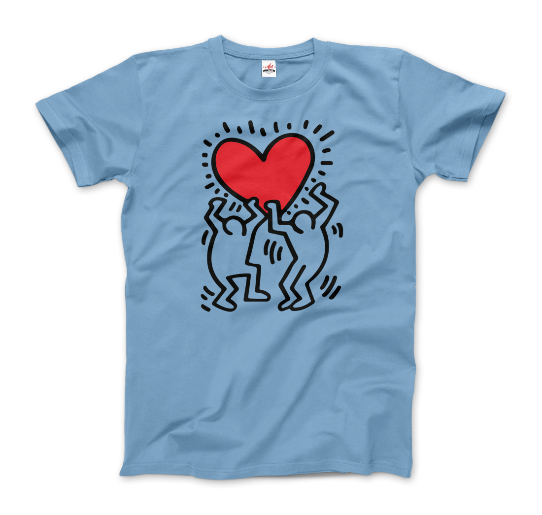 Men Holding Heart Icon, Street Art T-Shirt-7