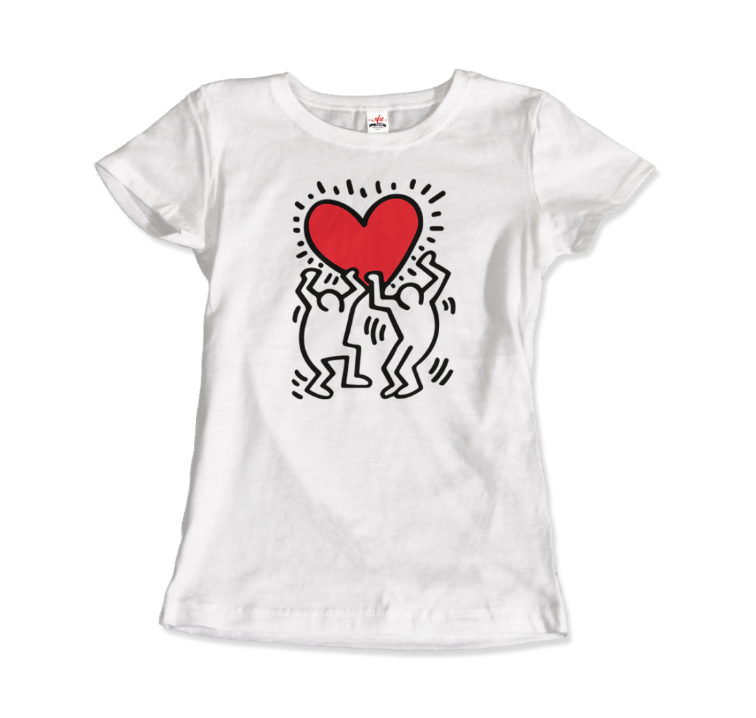 Men Holding Heart Icon, Street Art T-Shirt-3