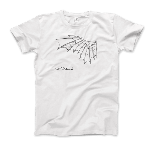 Leonardo Da Vinci, Glider Sketch Artwork T-Shirt-0