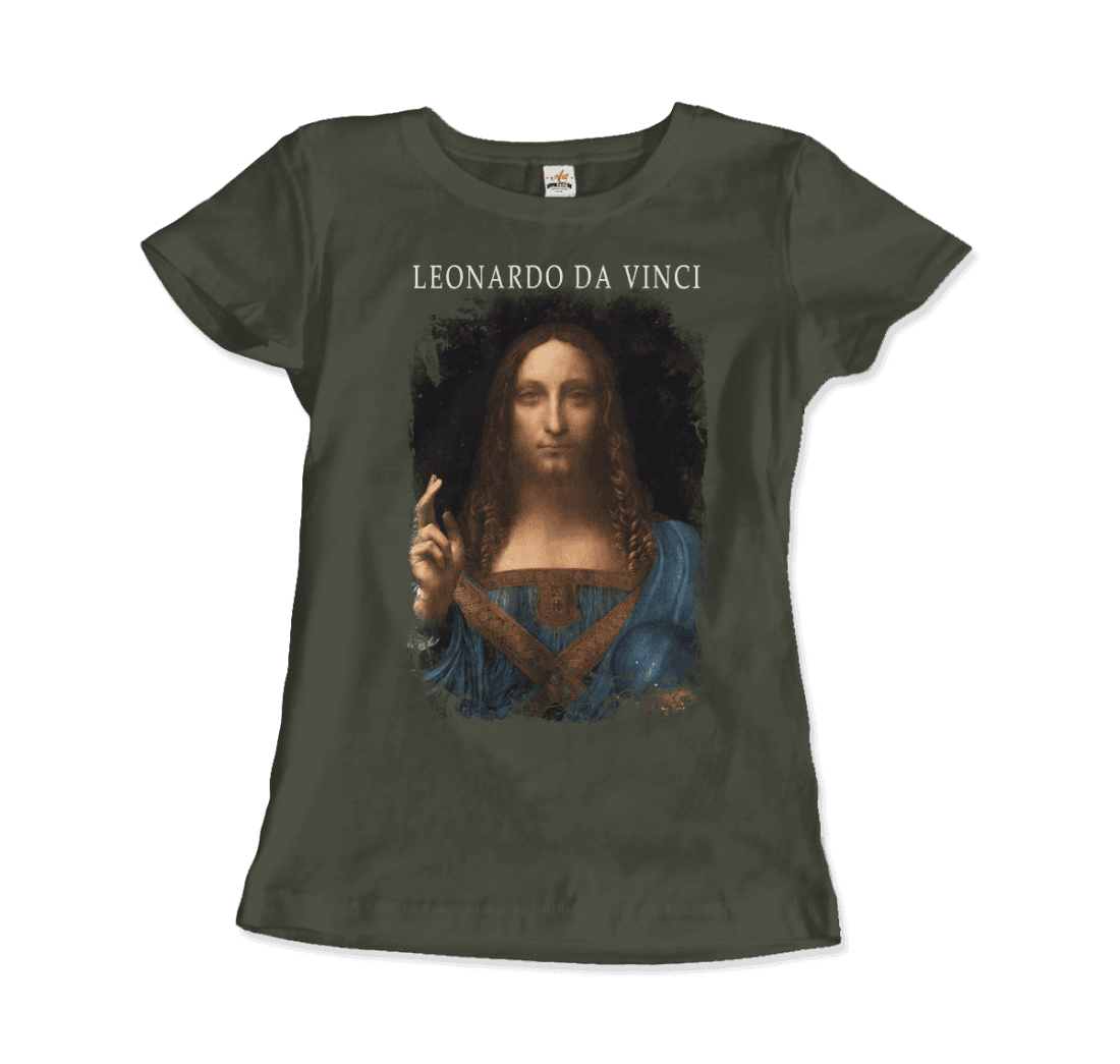 Leonardo Da Vinci, Salvator Mundi, 1499~1510 Artwork T-Shirt-13