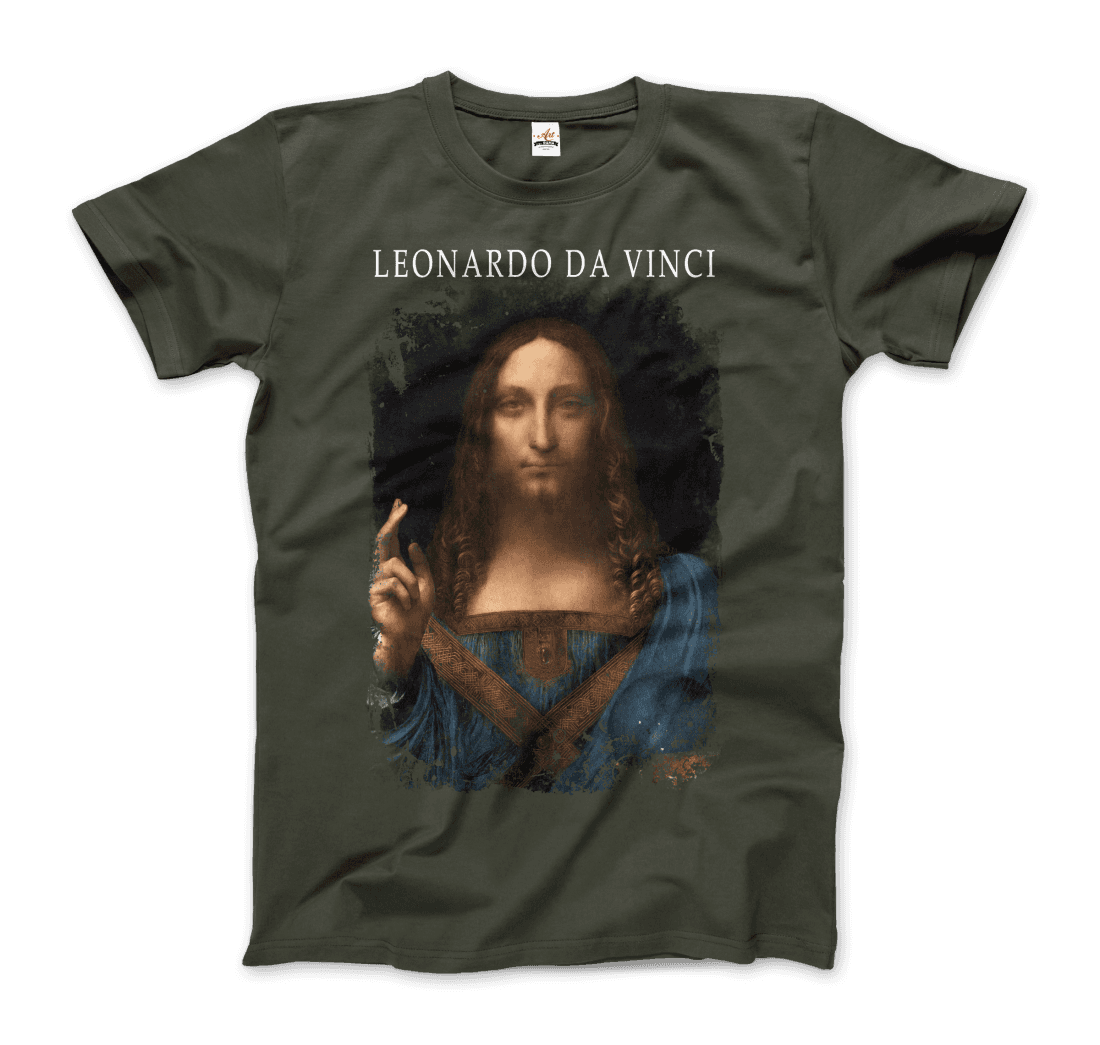 Leonardo Da Vinci, Salvator Mundi, 1499~1510 Artwork T-Shirt-8