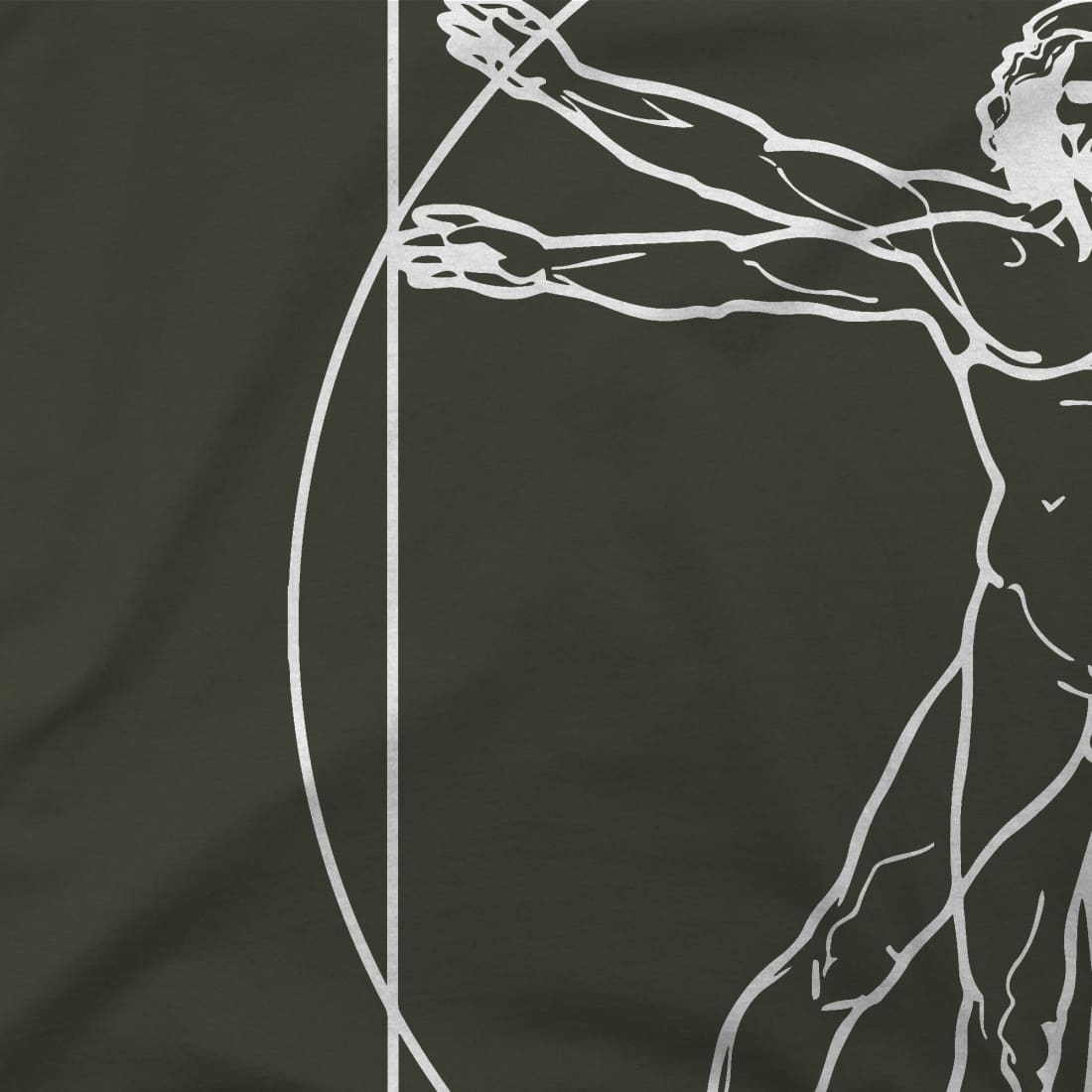 Leonardo Da Vinci, Vitruvian Man Sketch T-Shirt-1