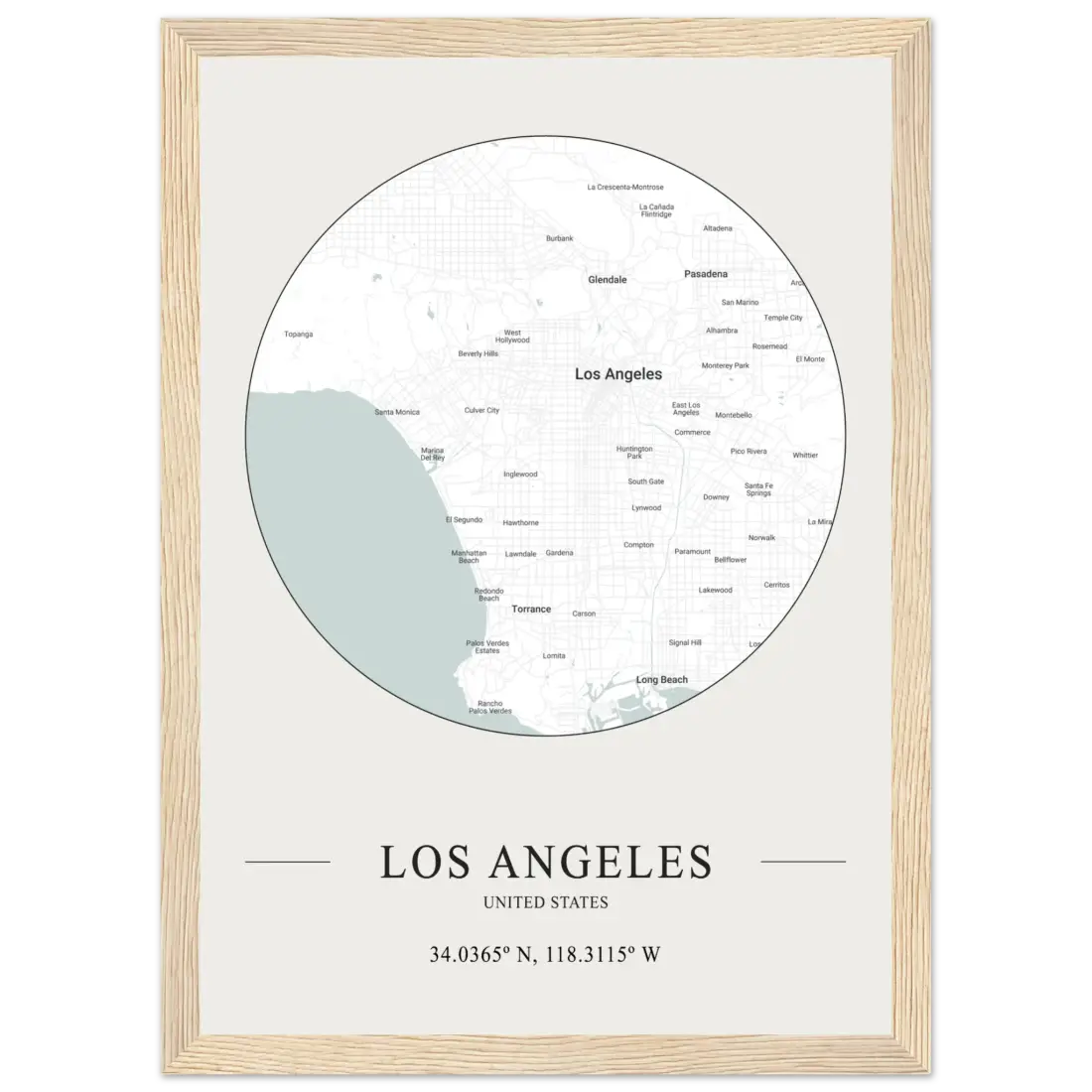 Los Angeles, United States - Minimalist Map Poster-2