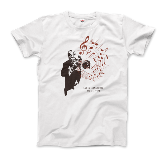 Louis Armstrong (Satchmo) Playing Trumpet T-Shirt-0