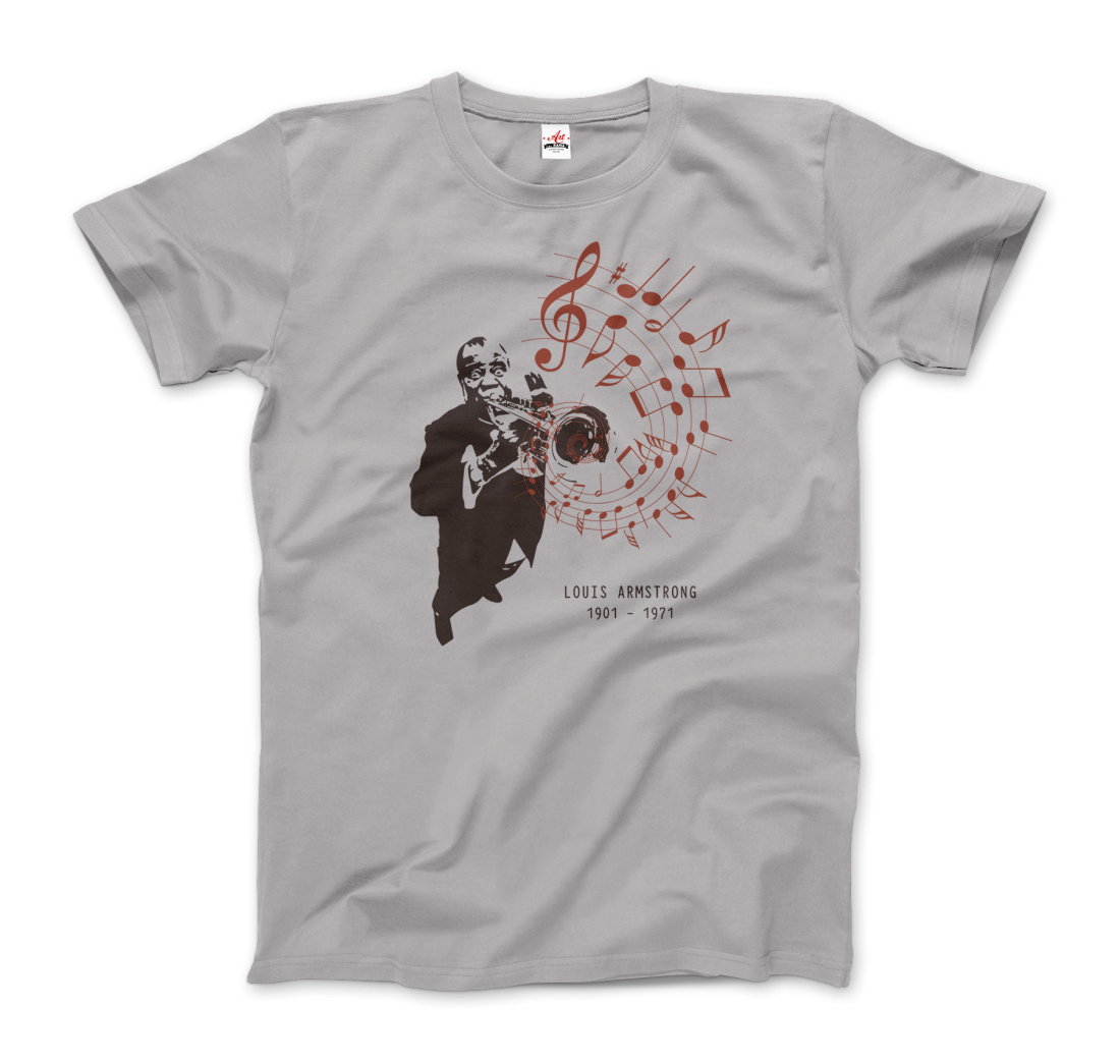 Louis Armstrong (Satchmo) Playing Trumpet T-Shirt-5