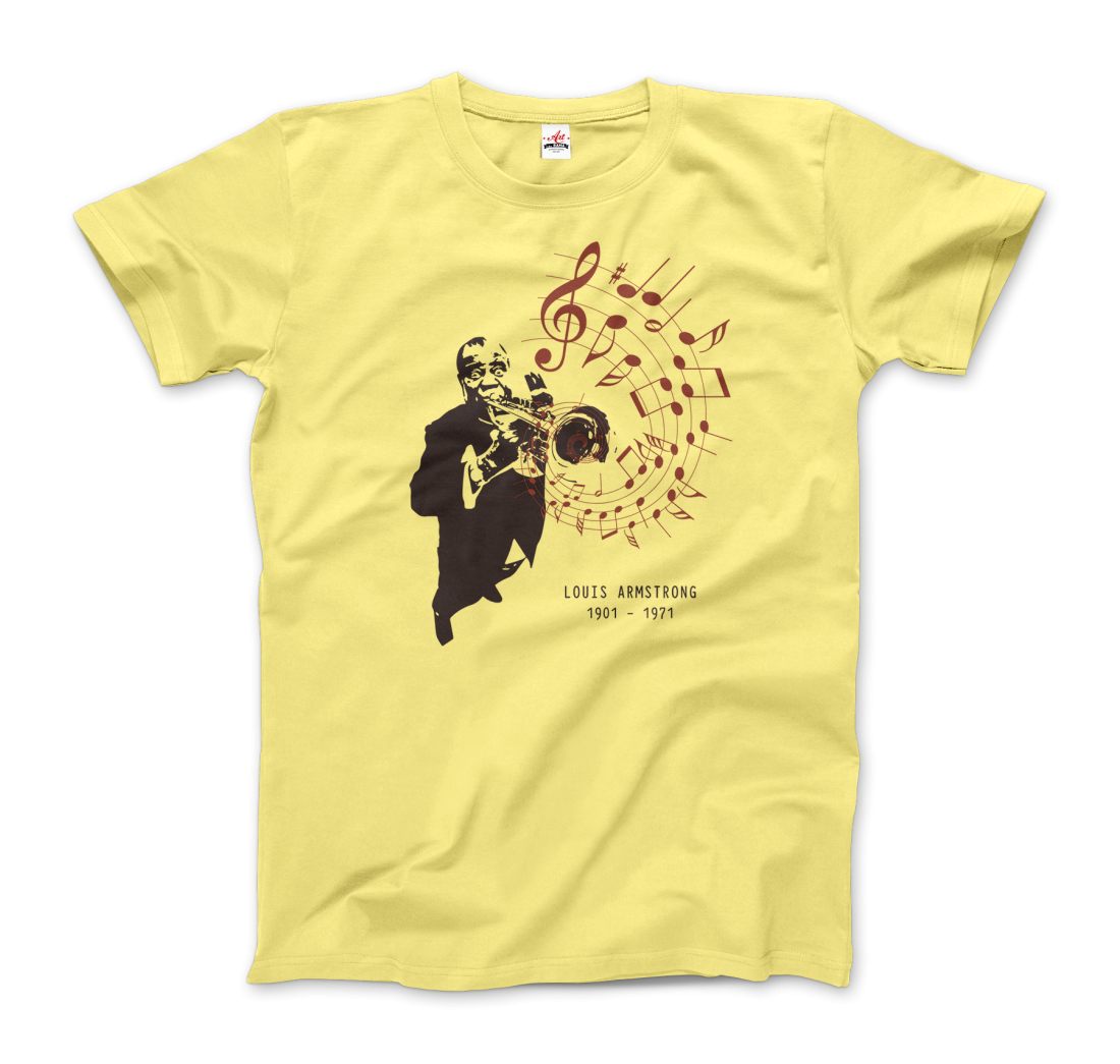 Louis Armstrong (Satchmo) Playing Trumpet T-Shirt-4