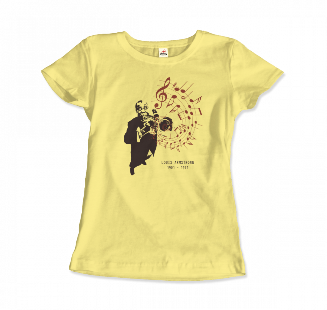 Louis Armstrong (Satchmo) Playing Trumpet T-Shirt-9