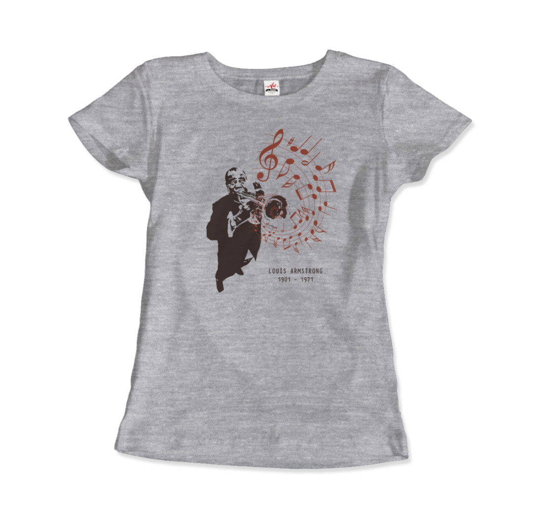 Louis Armstrong (Satchmo) Playing Trumpet T-Shirt-7