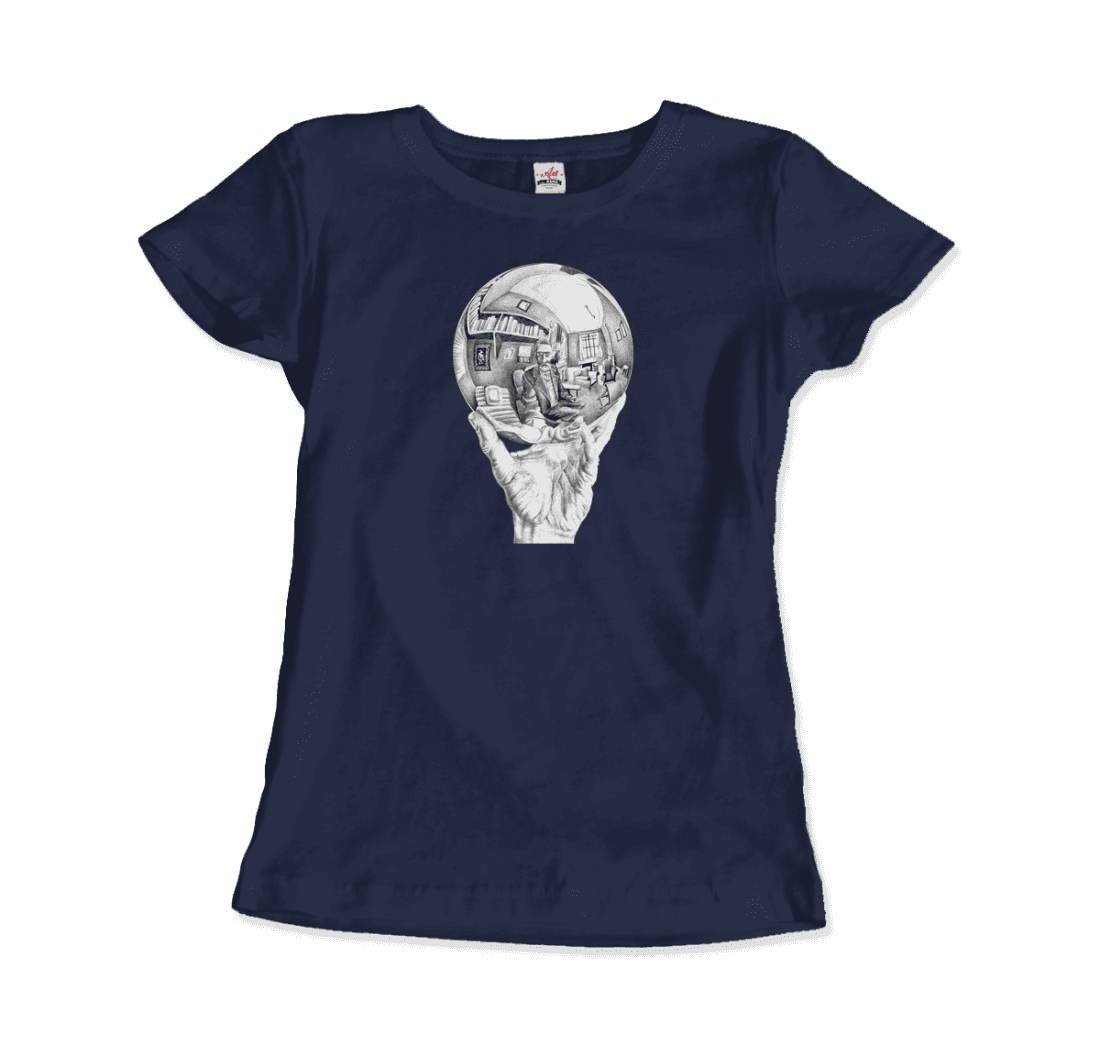 M.C. Escher Hand with Reflective Globe T-Shirt-12