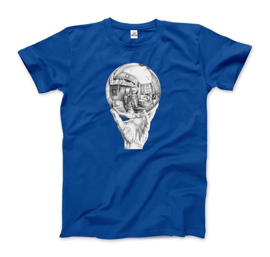 M.C. Escher Hand with Reflective Globe T-Shirt-9