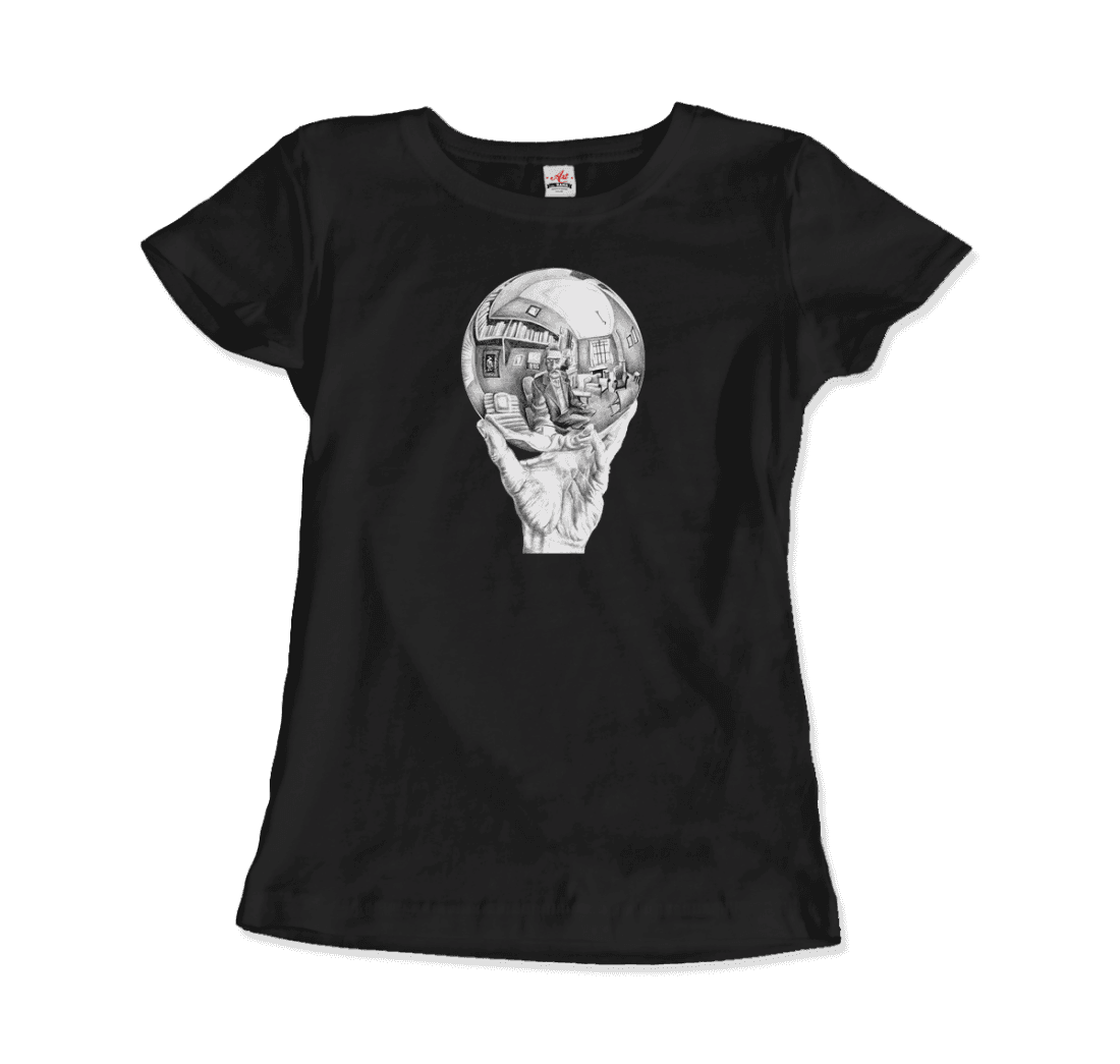 M.C. Escher Hand with Reflective Globe T-Shirt-10