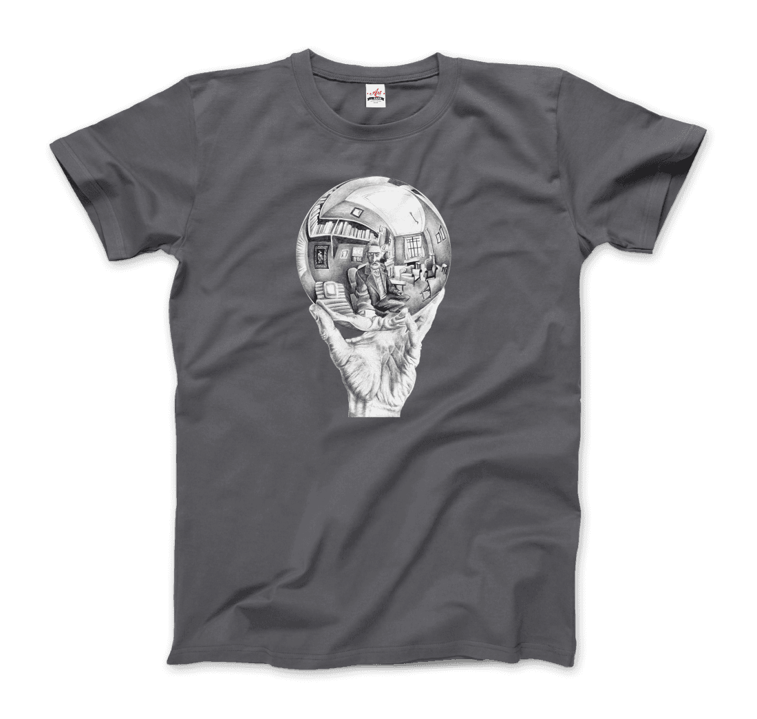 M.C. Escher Hand with Reflective Globe T-Shirt-6