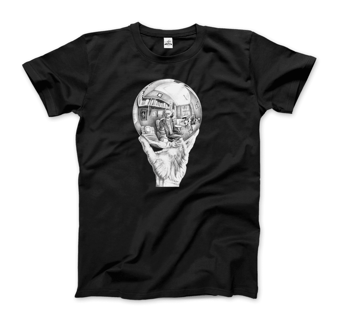 M.C. Escher Hand with Reflective Globe T-Shirt-5