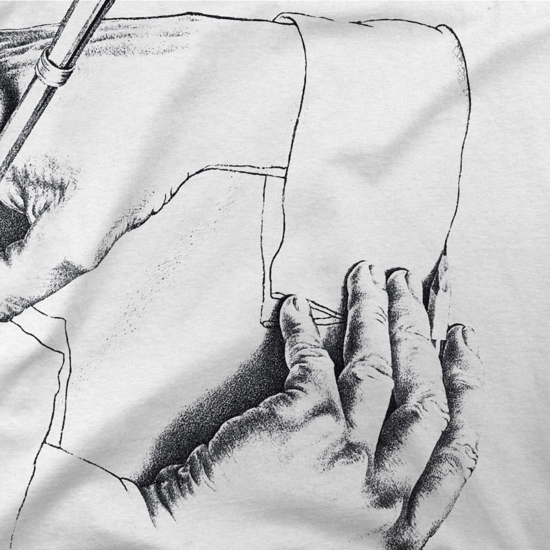 MC Escher Hand Drawing Hand Art T-Shirt-1